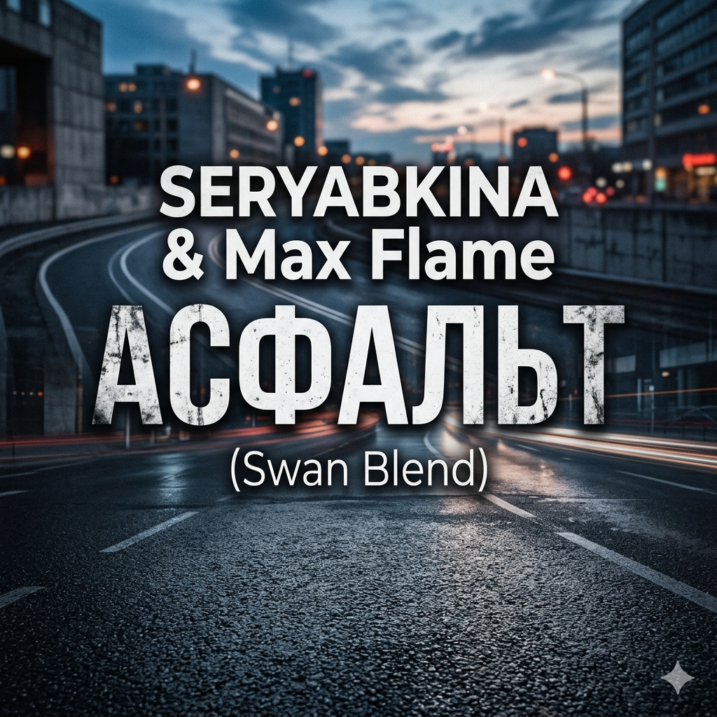 Обкладинка SERYABKINA & Max Flame - АСФАЛЬТ (Swan Blend)