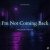 Cover Nowakowski - I’m Not Coming Back