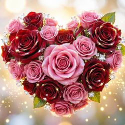 A heart of roses