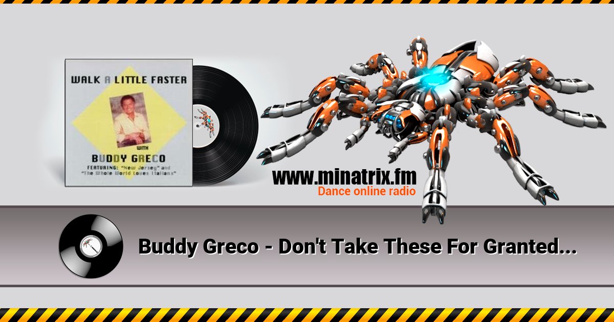 Buddy Greco - Don't Take These For Granted Listen online and download MP3