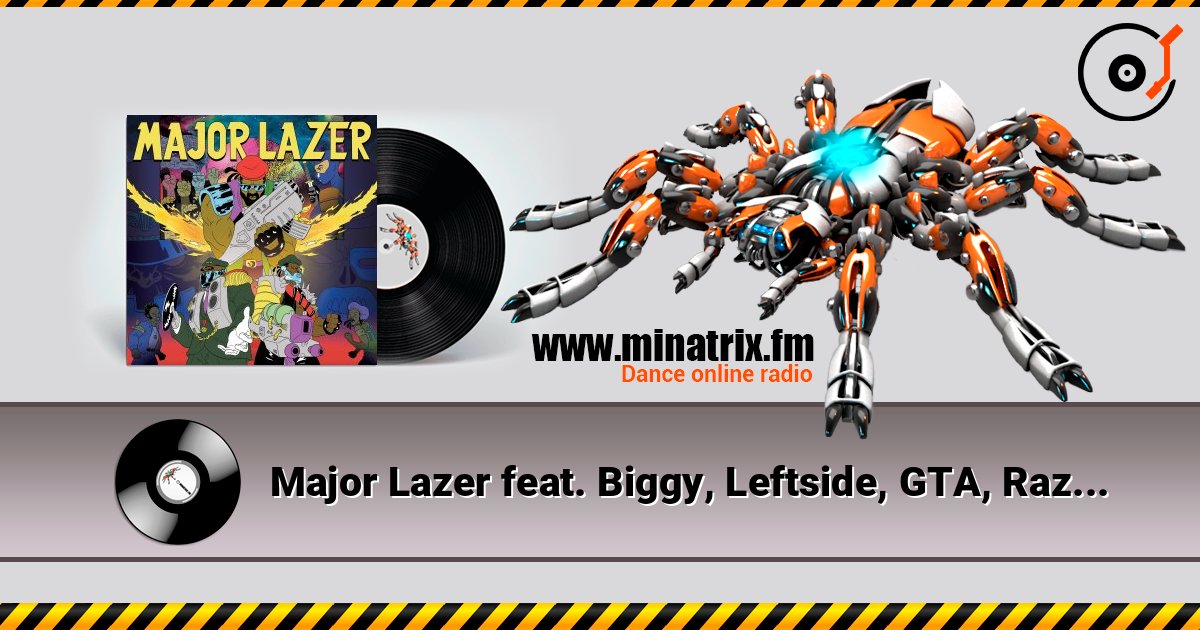 Major Lazer feat. Biggy, Leftside, GTA, Razz - Jet Blue Jet Слухати онлайн та завантажити MP3